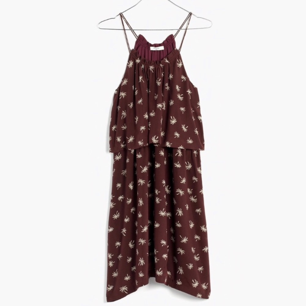 ☼ Madewell • Dream Drifting Palm Tree Silk Dress